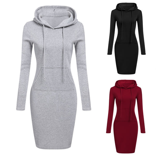 PatchBlend: Autumn-winter hoodies for women with long sweatshirts, patchwork fashion, and casual pullover tops for a stylish feminine look.