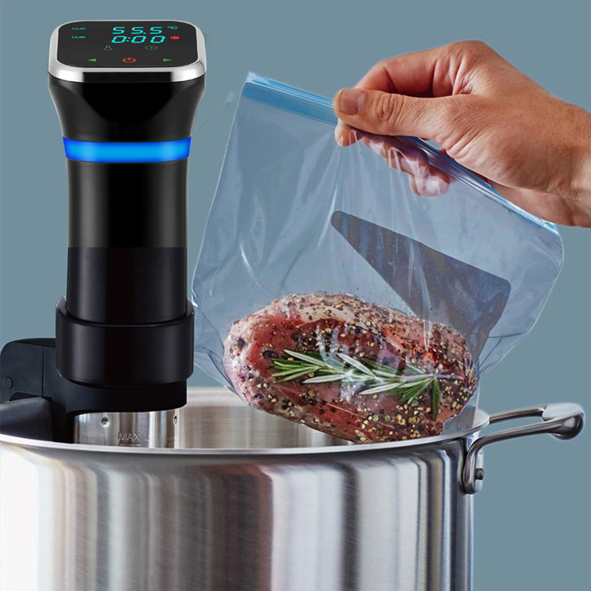 Sous Vide-Maschine, Präzisionskocher, Schongarer, Auftaugerät, Vakuum-Steakmaker 