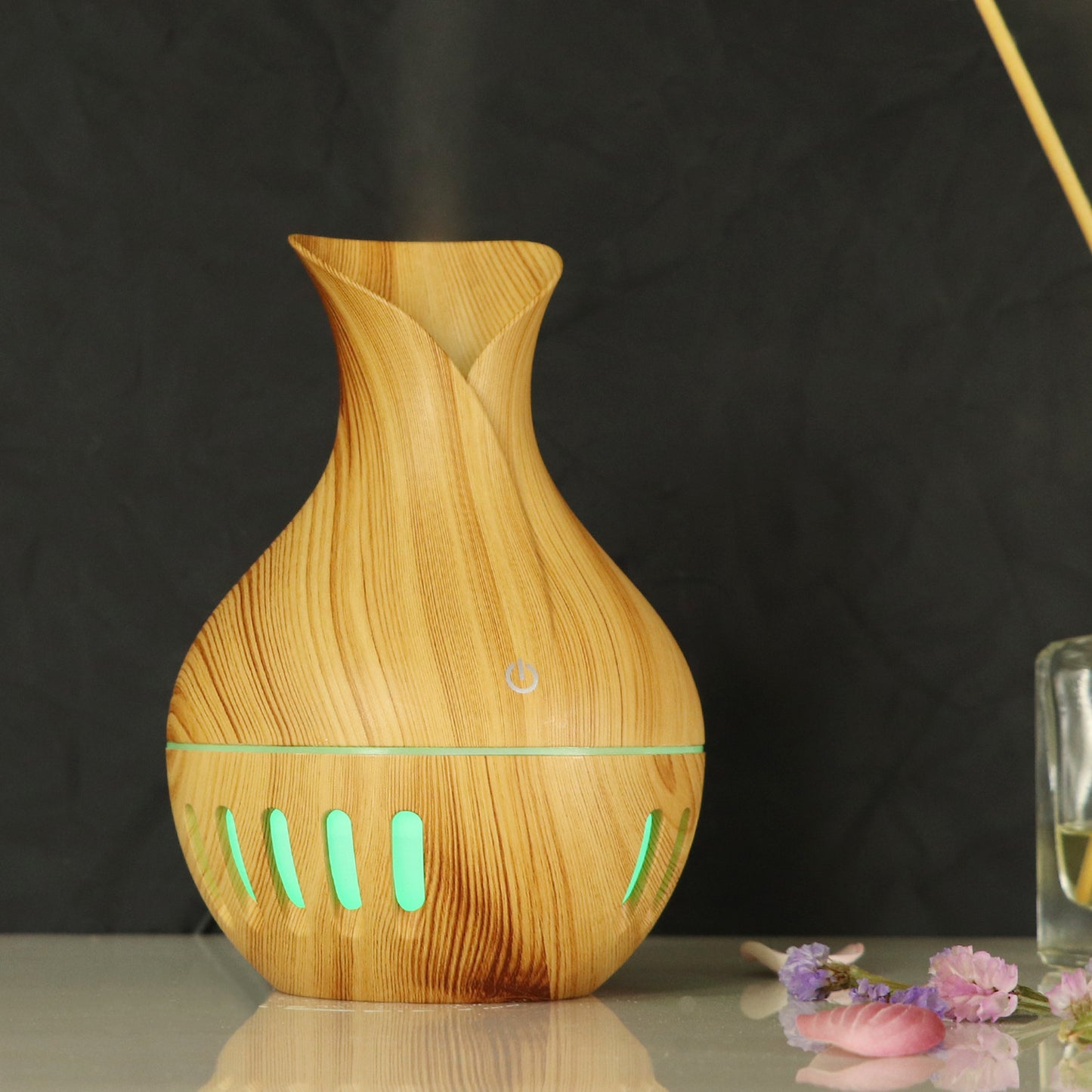 New 130ML Aroma Diffuser Creative Unprinted Petal Ultrasonic Aroma Diffuser Humidifier USB Diffuser