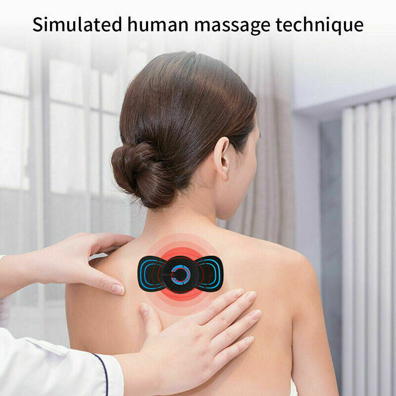 Mini Portable Electric Neck Massager Shoulder Back Physiotherapy Massager Vibration Sticker