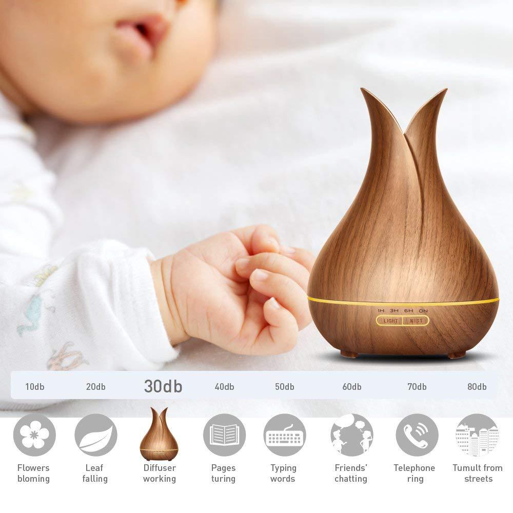 Creative Wood Grain Essential Oil Diffuser Office Home Ultrasonic Air Humidifier Aromatherapy Machine