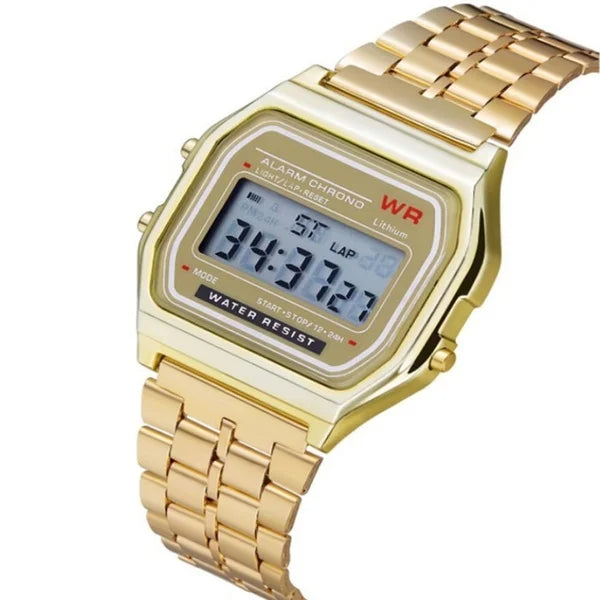 Mode Frauen Weibliche Männer Quarzuhr Wasserdichte LED Digital Business Uhren Gold Sport Armbanduhr Thanksgiving Weihnachten Geschenk