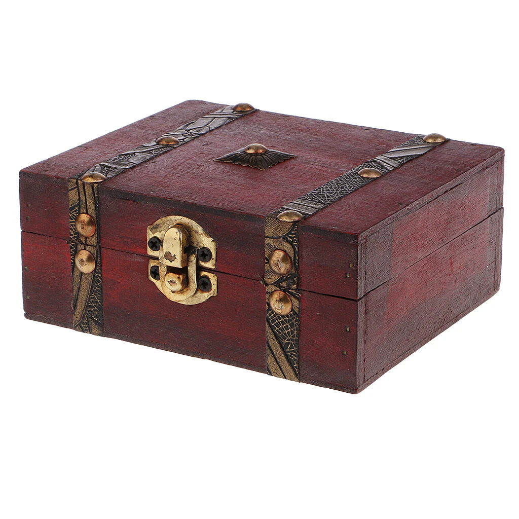 Chinese Retro Vintage Style Wooden Jewelry Box Necklace Storage Box Case