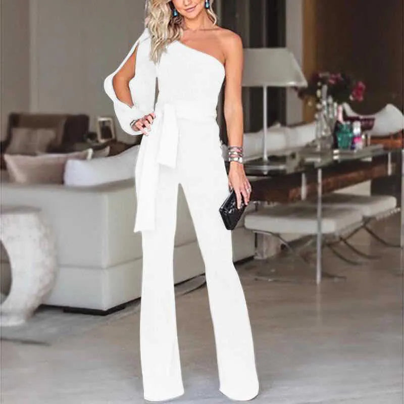 Heiße modische Frauen Jumpsuit Romper Bodysuit Büro Dame Party Damen lange reguläre Hose Hosen heiß