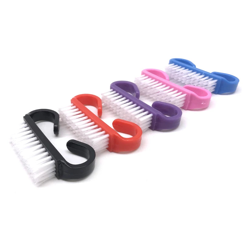 Nail Cleaning Clean Brush File Manicure Pedicure Soft Remove Dust Small Angle Scrub Multi Color Dusting Pedicure Care Tool