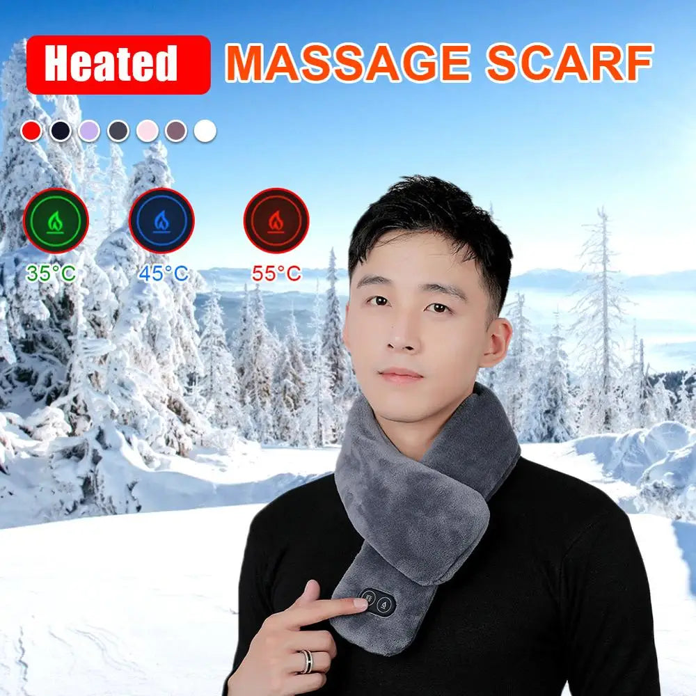 Winter Scarf Heated Scarf USB Women Heating Scarf Couple Scarf Neckerchief Plush Collar Scarves