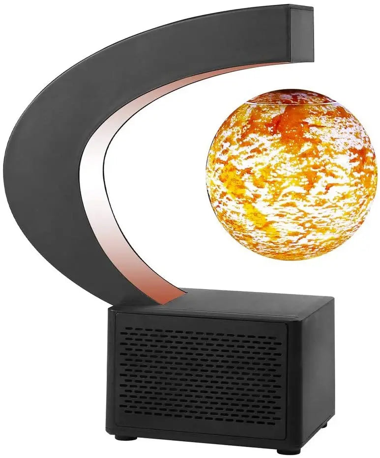 Magnetic Levitation Floating World Map Globe Light Lamp with Colored LED Lights C Shape Base for Kids & Teens Home & Office Desk