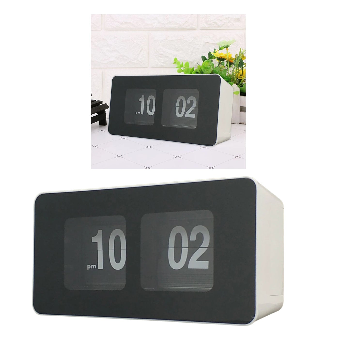 Retro Auto Flip Clock Digital Wall Cloks Digital Desk Clock Battery Operated Large Display for Home Bedroom Table Desk Decor