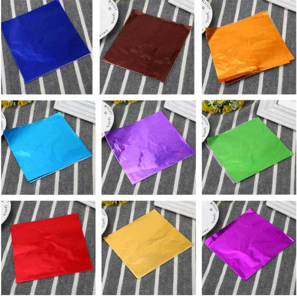 900pcs Colorful Chocolate Wrapping Paper Tea Wrapping Paper Gift Food Package Paper Wedding Party Candy Packaging