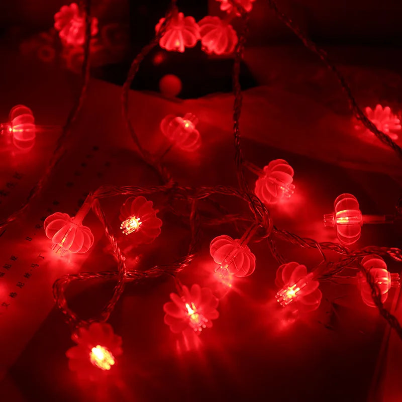 Red Lantern Chinese Knot LED String Lights Christmas Battery Operated Wedding Decorations Chinese New Year Decor 3 m 20 Lights