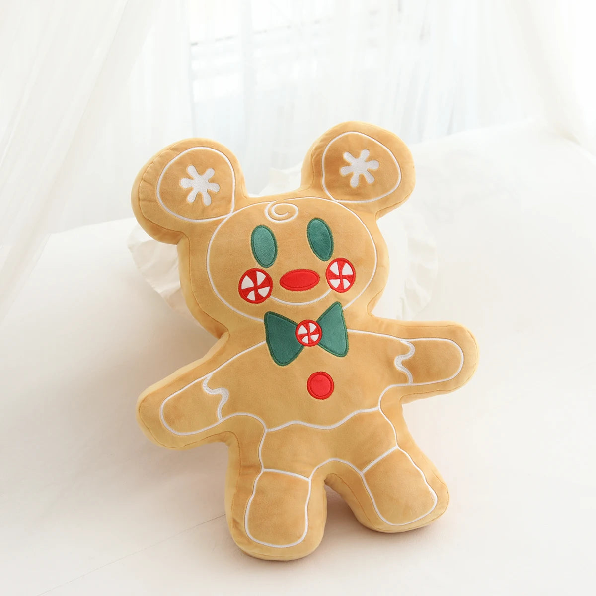 New Xmas Mouse Gingerbread Man Doll Plush Children's Toys Pendant Stuffed Baby Appease Doll Biscuits Man Reindeer for Kids