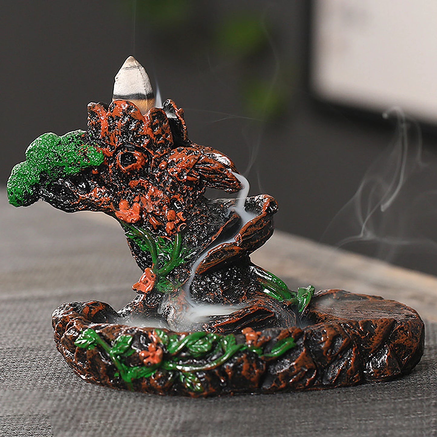 Mountain Form Smoke Water Fall Backflow Incense Burner Incense Holder Decor Furnace Aromatic House Office Craft