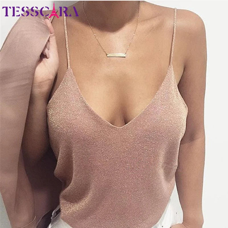 TESSCARA Frauen Sommer Casual Cami Neue Mode Weibliche Sexy Leibchen Tank Top Tees Elegante T-shirt Tops Süße T-shirt Unterhemd