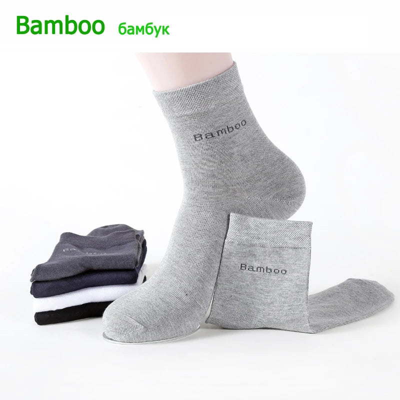 10 Paare/los Bambus Faser Socken Männer Casual Business Anti-Bakterielle Atmungsaktive herren Crew Socken Hohe Qualität Garantieren Socke