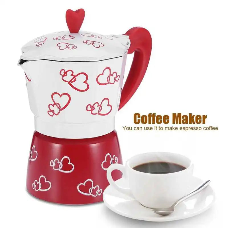 Coffee Maker  Pot Aluminum Italian Type  Coffee Stovetop For Home Office Household Coffee Kettle Hand Pot Coffeeware