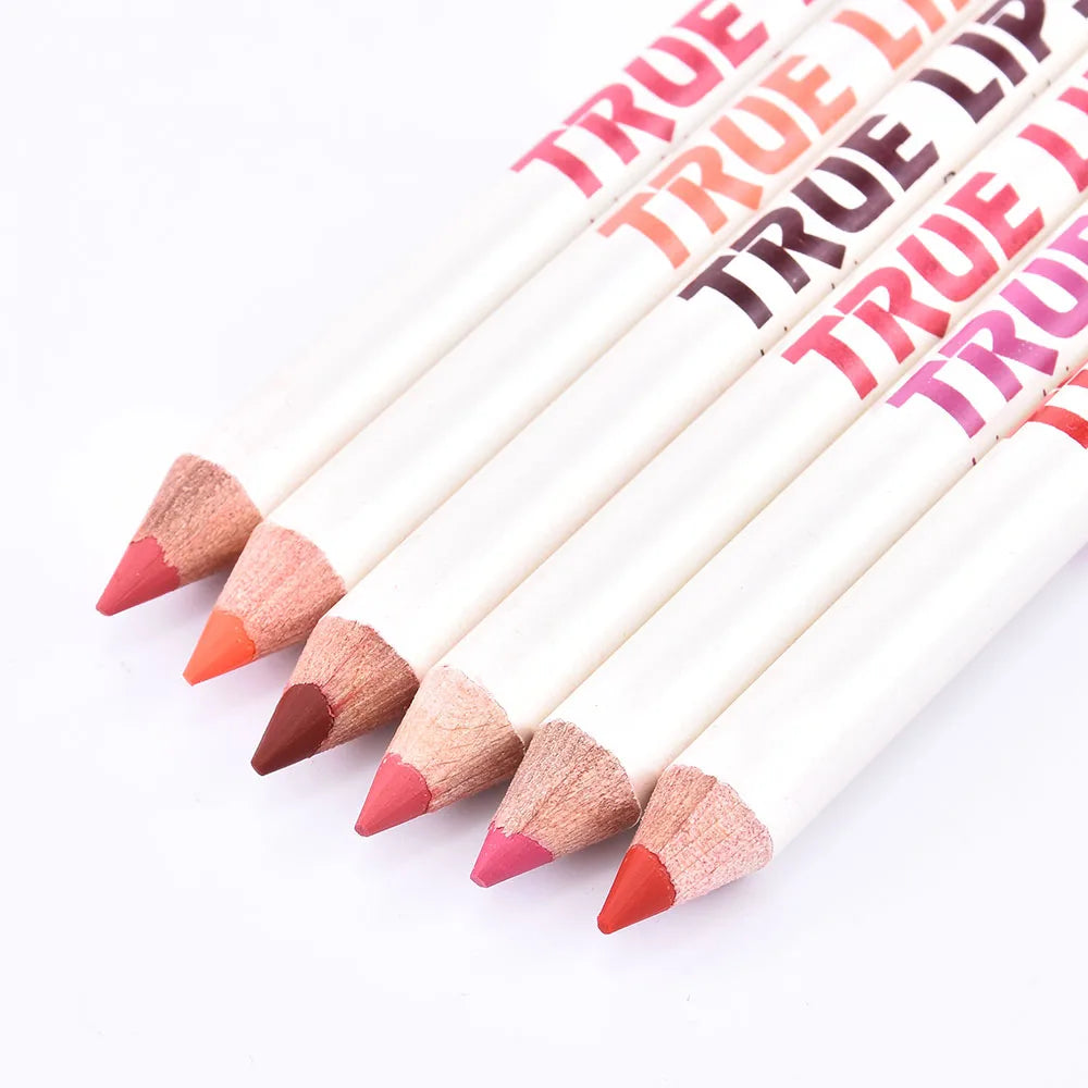 6Pcs/set Lipliner Pencil Matte Lipstick Waterproof Long Lasting Women Makeup crayon a levre maquiagem profissional completa