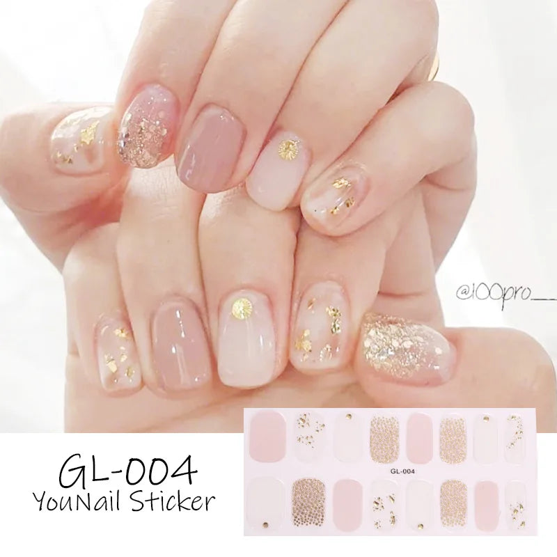 Christmas Dress Up Nail Stickers Self Adhesive Nail Sticker Minimalist Design Nails Art Decoration Nail Strips Shiny