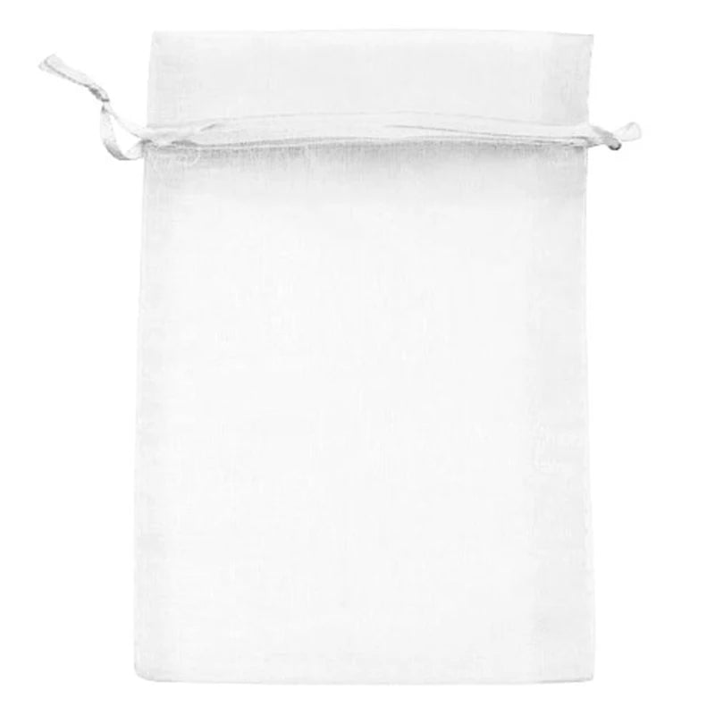 100pcs/lot 10x13cm Nice Jewelry Packaging Bags Drawstring Bags White Organza Bags Wedding Pouches Christmas Gift Bag