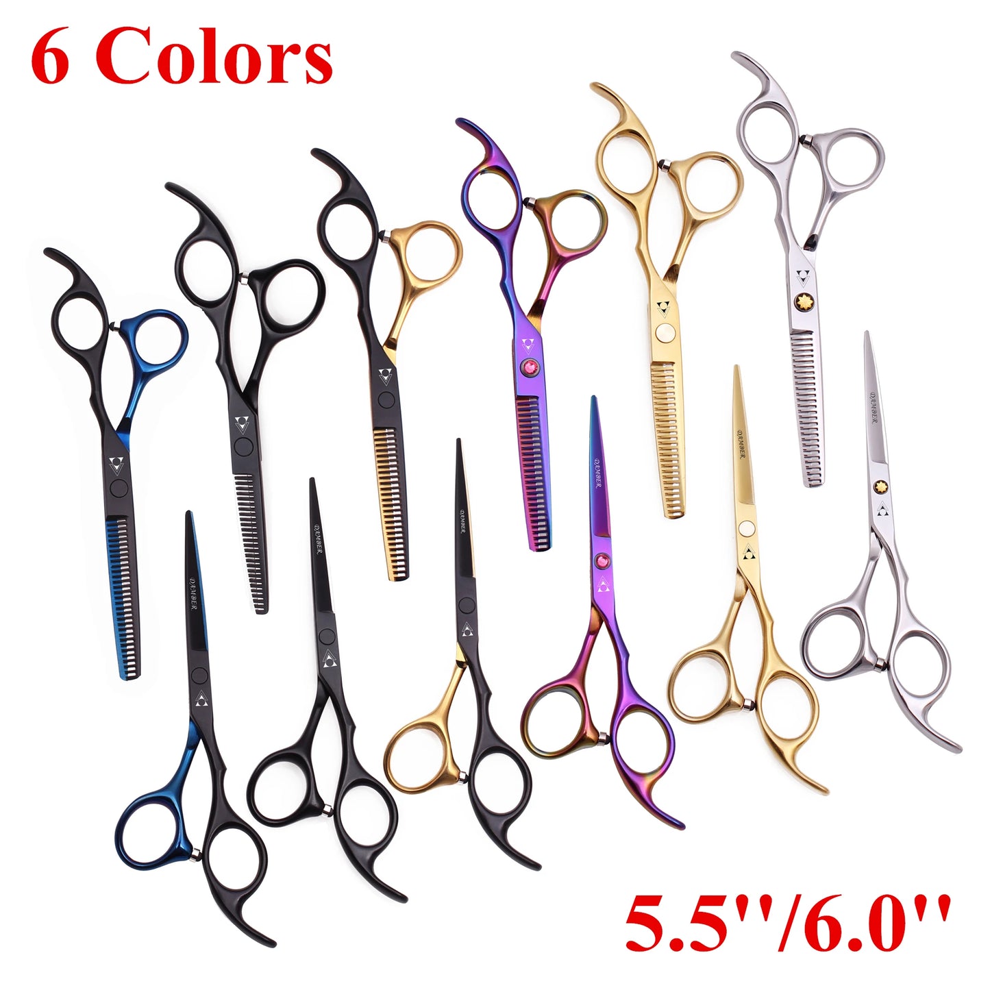 Haarschere 5,5 6,0 Professionelle Friseurschere Effilierschere Friseurschere Set Haarschneideschere 440C Japan Stahl 888#