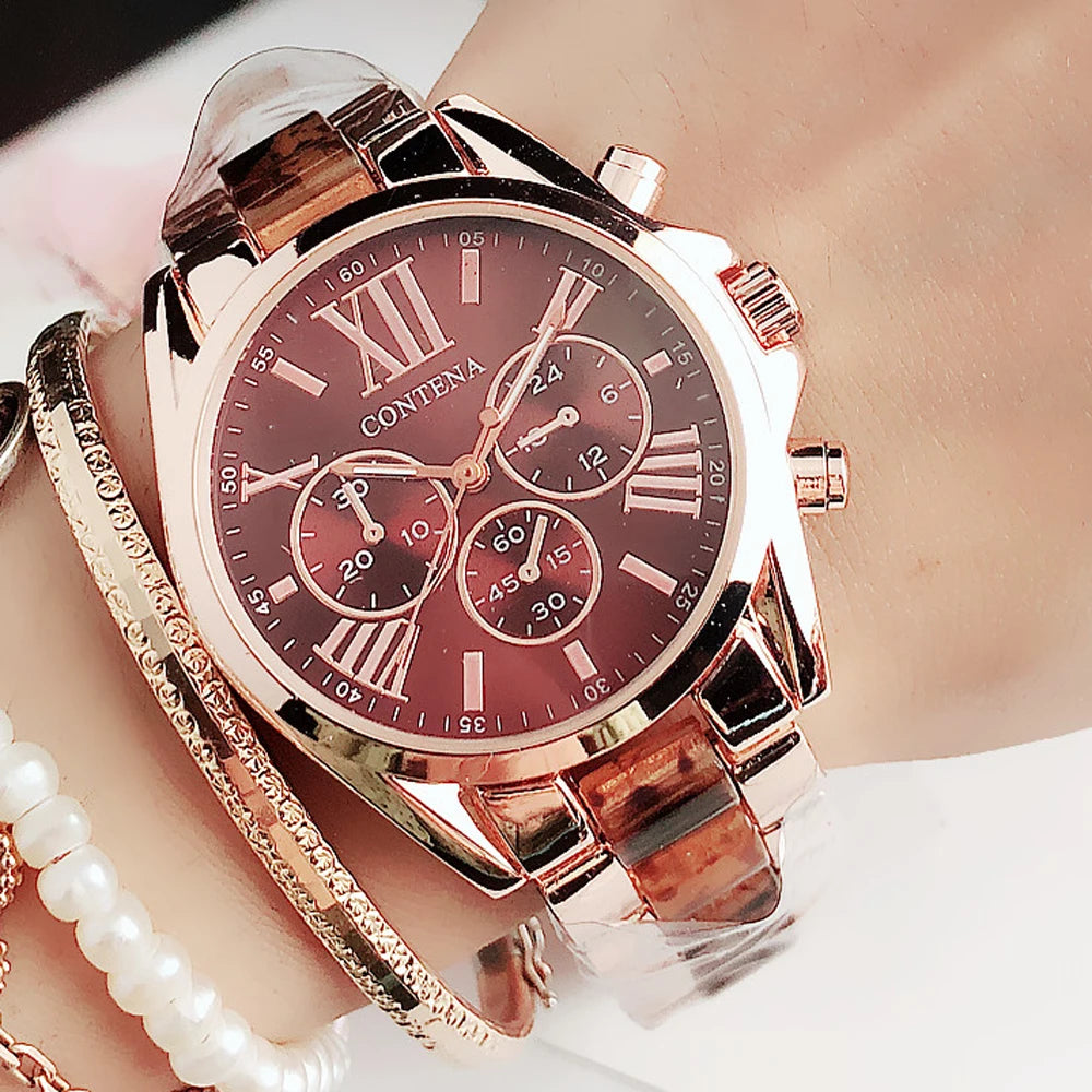 Ladies Fashion Pink Wrist Watch Women Watches Luxury Top Brand Quartz Watch M Style Female Clock Relogio Feminino Montre Femme