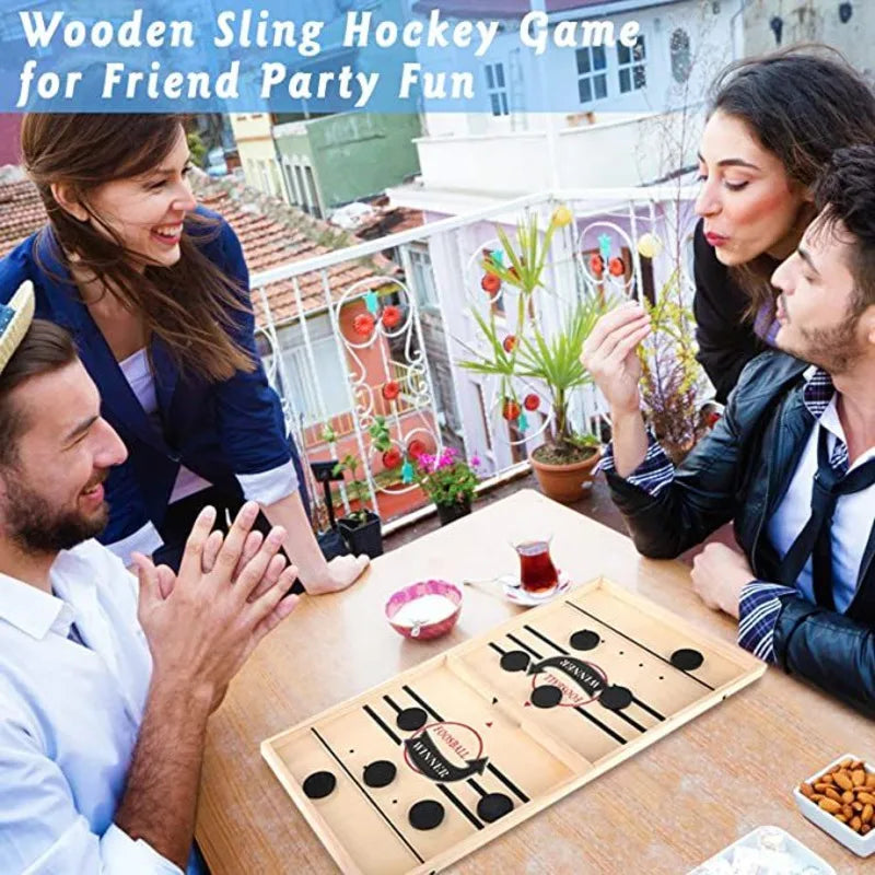 Fast Sling Puck Board Game Table Hockey Paced SlingPuck Party Family Interactive Toys For Children Adult Desktop Battle Gifts