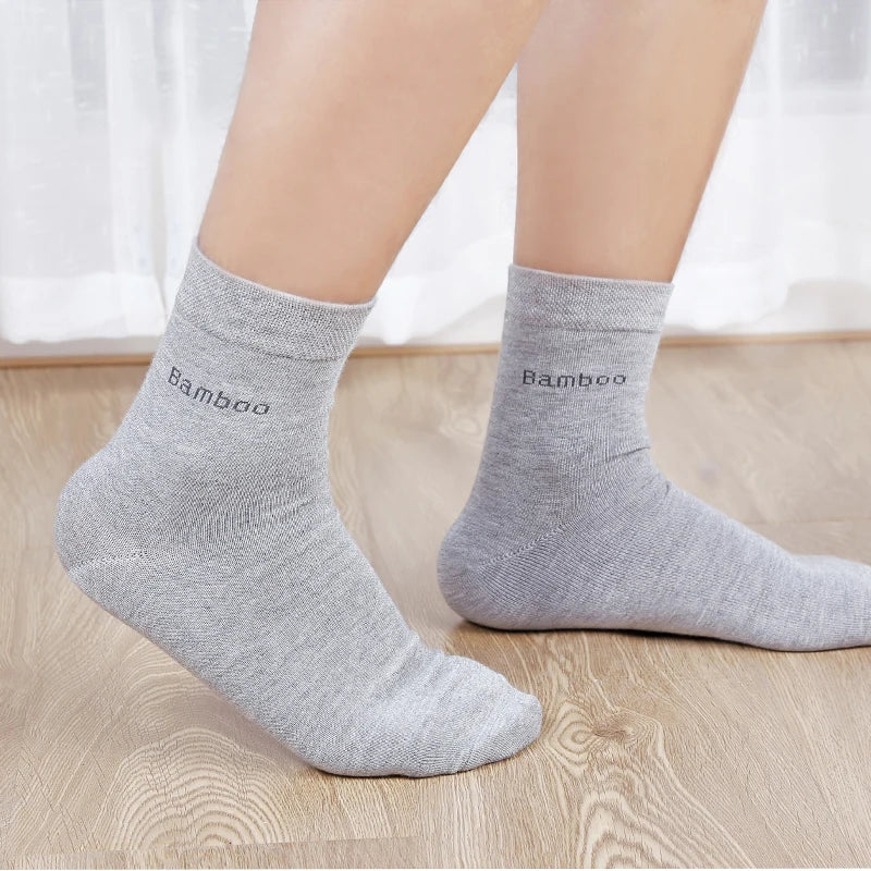 10 Paare/los Bambus Faser Socken Männer Casual Business Anti-Bakterielle Atmungsaktive herren Crew Socken Hohe Qualität Garantieren Socke