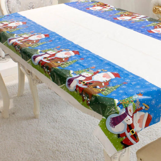 Disposable Tablecloth Christmas Decorations for Home PVC  Home Festival Party Decoration 110*180cm