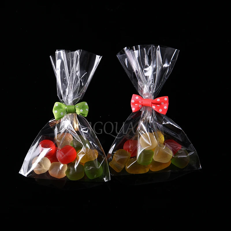 Clear OPP Poly Plastic Baggie Wedding Birthday Party Bag for Candy Lollipops Cookie Packaging Bags DIY Gift Pouch Cellophane Bag