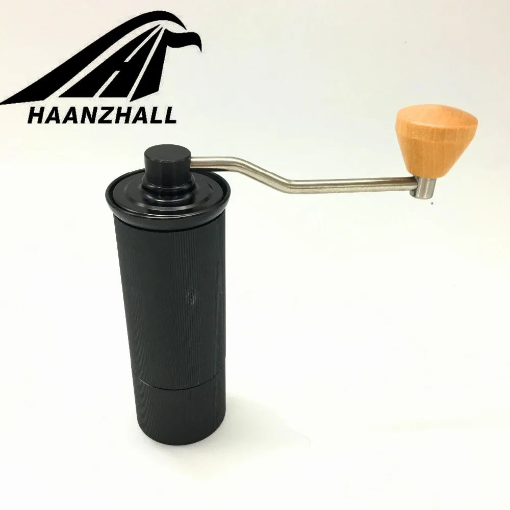 HAANZHALL 45MM  Manual Coffee grinder Stainless steel Burr grinder Conical Coffe bean miller Manual Coffee Milling machine