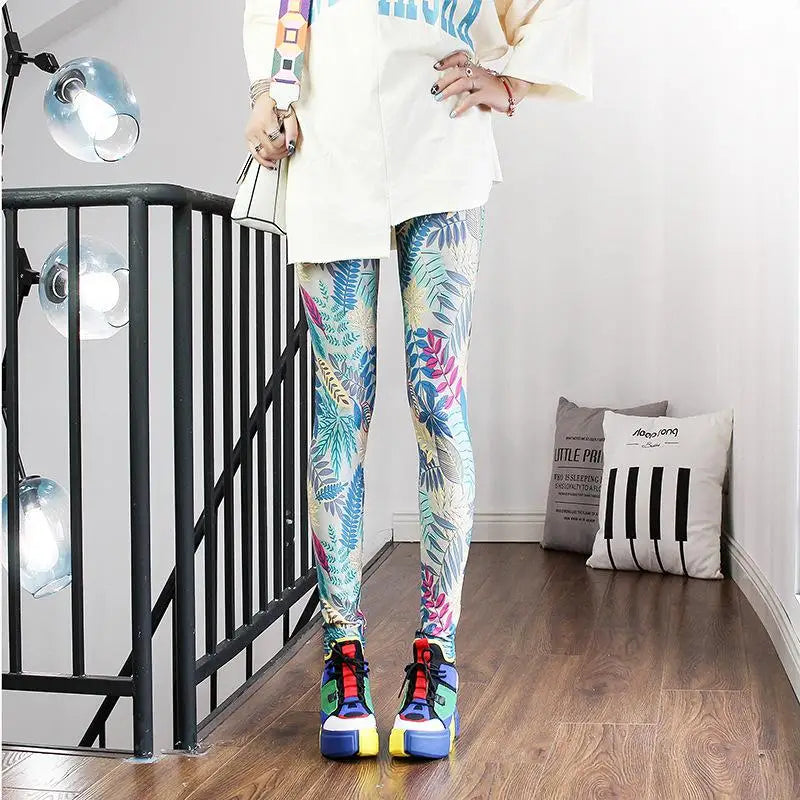 Fashion Leggings Sexy Casual Highly Elastic and Colorful Leg Warmer Fit Most Sizes Leggins Pants Trousers Woman's Leggings