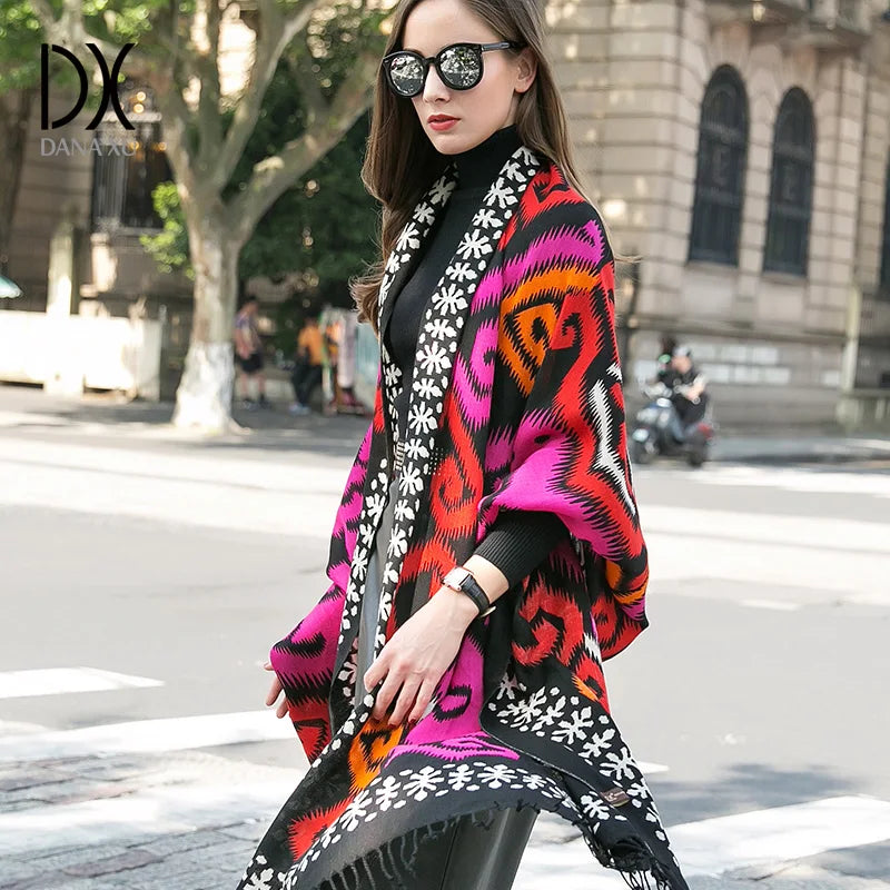 Fashion Scarves and Shawls Women Luxury Brand Large Pashmina Warm Wool Winter Poncho Blanket Shawl Cashmere Hijabs Wrap 2017