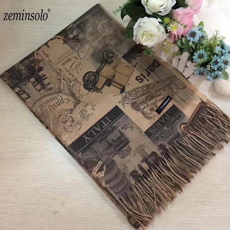 Fashion Scarf Bandana Women Winter Wild Long Imitation Cashmere Female Scarf Hijab Stoles Pashmina Scarves Shawls Foulard Ladies