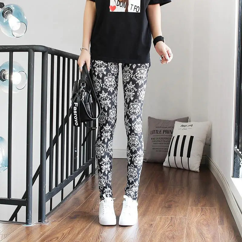 Fashion Leggings Sexy Casual Highly Elastic and Colorful Leg Warmer Fit Most Sizes Leggins Pants Trousers Woman's Leggings