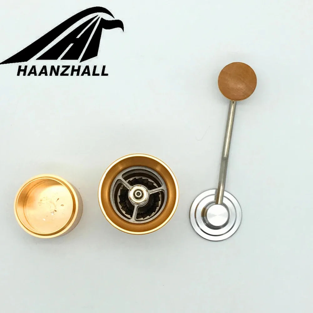 HAANZHALL 50MM  Manual Coffee grinder Stainless steel Burr grinder Conical Coffe bean miller Manual Coffee Milling machine