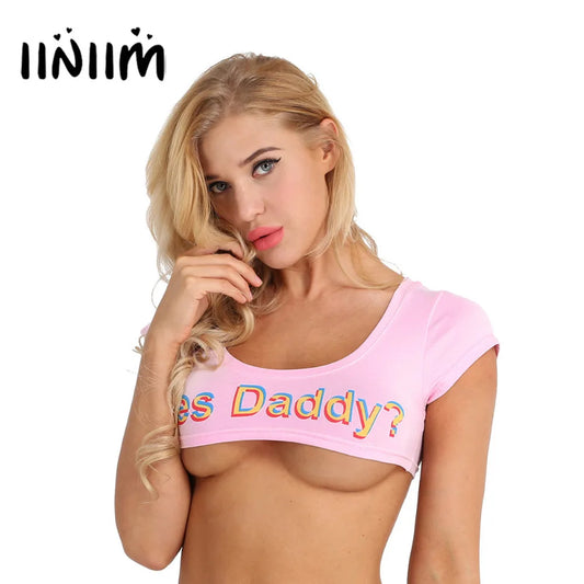 Woman Short Sleeve Summer Tees Bra