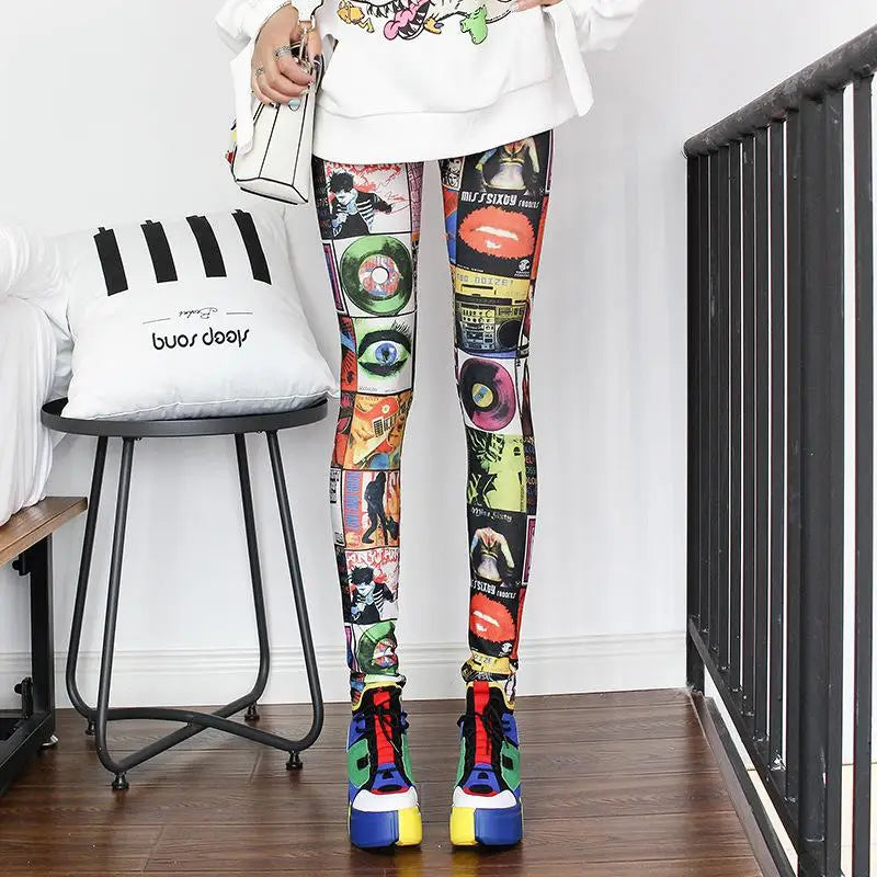 Fashion Leggings Sexy Casual Highly Elastic and Colorful Leg Warmer Fit Most Sizes Leggins Pants Trousers Woman's Leggings