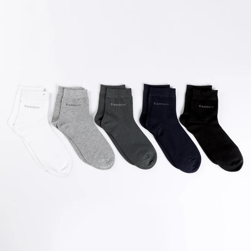 10 Paare/los Bambus Faser Socken Männer Casual Business Anti-Bakterielle Atmungsaktive herren Crew Socken Hohe Qualität Garantieren Socke