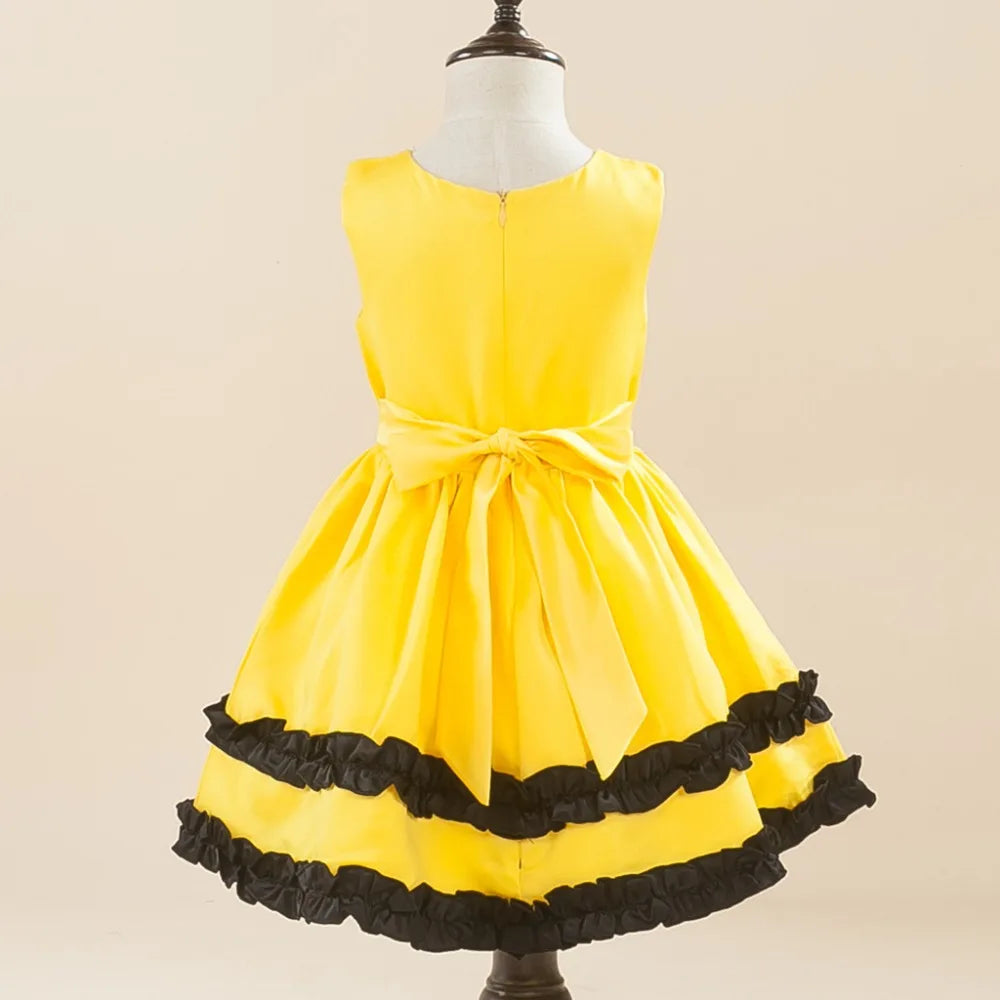 Janpan Anime Cartoon Cosplay Dress for Children Baby Girls Halloween Party Kids Kawaii Cute Clothing Bowknot Ruffles Ball Gown