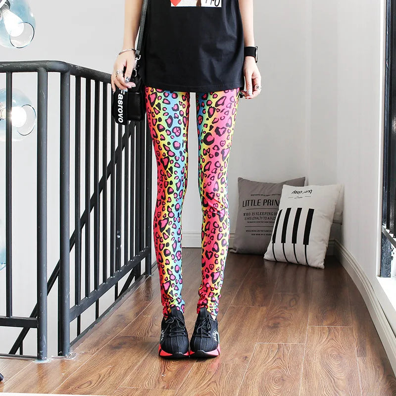 Fashion Leggings Sexy Casual Highly Elastic and Colorful Leg Warmer Fit Most Sizes Leggins Pants Trousers Woman's Leggings