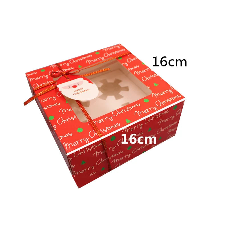 16*16*8cm Lovely Santa Claus Gift Box Party Supplies Merry Christmas Present Box Xmas Decoration Candy Wrapping Gifts For Kids