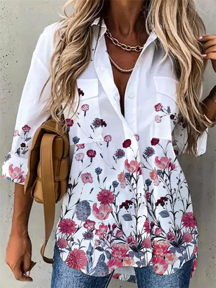 Mode lange ärmeln frau hemd casual shirt frau elegante bluse frau