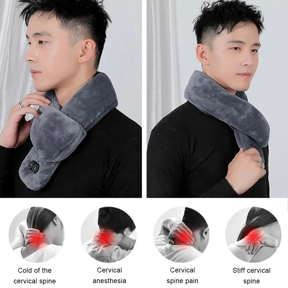 Winter Scarf Heated Scarf USB Women Heating Scarf Couple Scarf Neckerchief Plush Collar Scarves