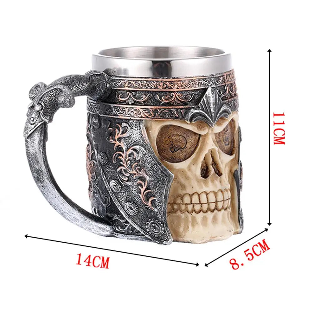 Viking Wood Style Beer Mug Simulation Wooden Barrel Beer Cup Double Wall Drinking Mug Metal Insulated 1PCS Bar Drinking Game