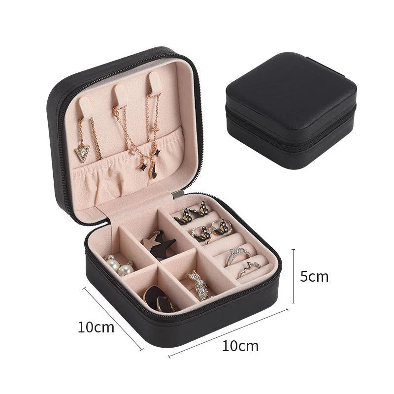 Double-layer Wooden Jewlery Box Ring Box Jewelry Boxes and Packaging with PU Leather Jewelry Storage Organizer and Makeup Case