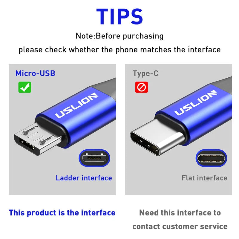 USLION 3M Micro USB Kabel Schnelles Laden Für Xiaomi Redmi Note 5 Pro Android Handy Datenkabel für Samsung S7 Micro Ladegerät