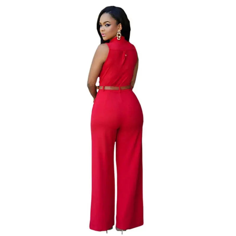 Women v-neck wide leg pants rompers women jumpsuit sexy jumpsuits for women  women's jumpsuits female clothes