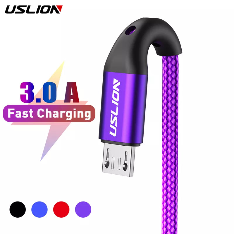 USLION 3M kabel Micro USB szybkie ładowanie dla Xiaomi Redmi Note 5 Pro kabel do transmisji danych telefonu komórkowego z systemem Android do Samsung S7 mikro ładowarka