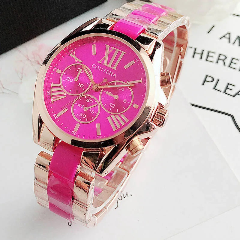 Ladies Fashion Pink Wrist Watch Women Watches Luxury Top Brand Quartz Watch M Style Female Clock Relogio Feminino Montre Femme