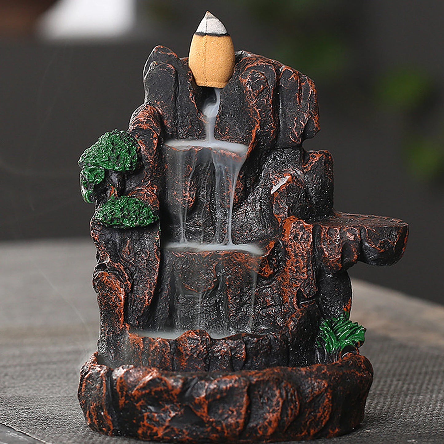 Mountain Form Smoke Water Fall Backflow Incense Burner Incense Holder Decor Furnace Aromatic House Office Craft