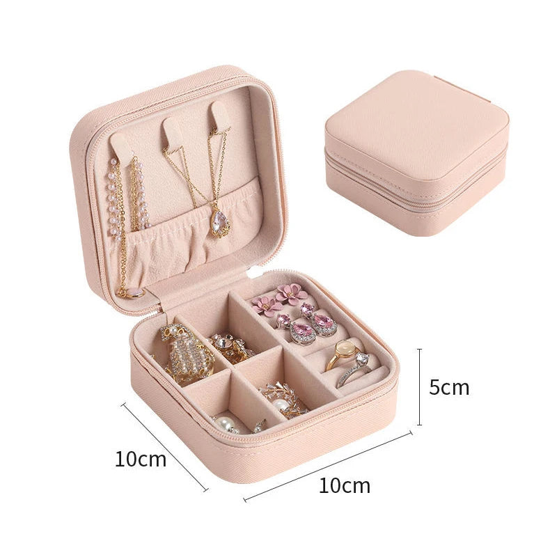 Double-layer Wooden Jewlery Box Ring Box Jewelry Boxes and Packaging with PU Leather Jewelry Storage Organizer and Makeup Case